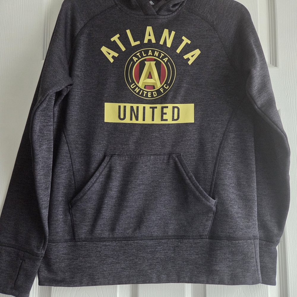Adidas Black and Yellow Atlanta United FC MLS Soccer Climawarm Hoodie